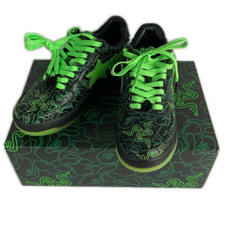  A BATHING APE RAZER×BAPE NEON CAMO M2 26cm スニーカー ブラック×ライトグリーン