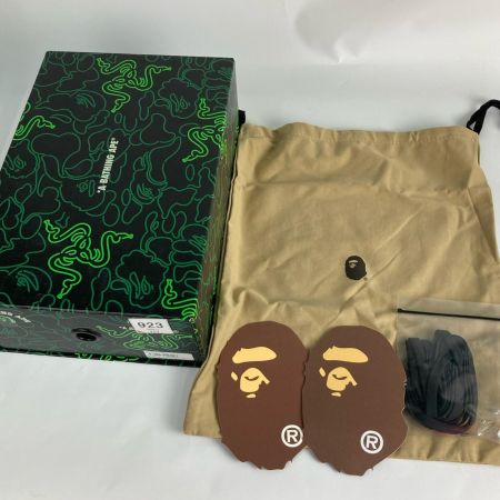  A BATHING APE RAZER×BAPE NEON CAMO M2 26cm スニーカー ブラック×ライトグリーン