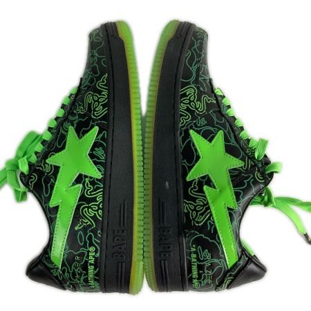  A BATHING APE RAZER×BAPE NEON CAMO M2 26cm スニーカー ブラック×ライトグリーン