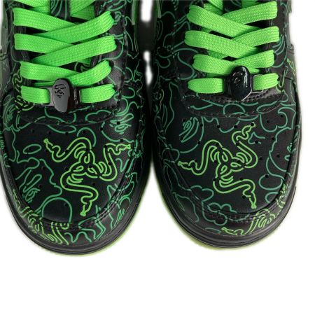  A BATHING APE RAZER×BAPE NEON CAMO M2 26cm スニーカー ブラック×ライトグリーン
