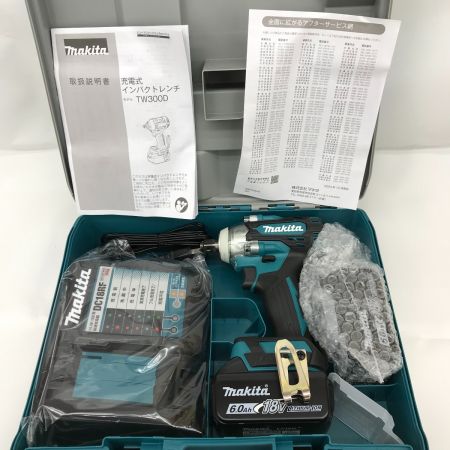  MAKITA マキタ 充電式インパクトレンチ 付属品完備 TW300DRGX ブルー
