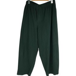 ■■ ISSEY MIYAKE イッセイミヤケ HOMME PLISSE × ISSEY MIYAKE オムプリッセ イッセイミヤケ プリーツパンツ サイズ2 HP01JF102 ダークグリーン Bランク