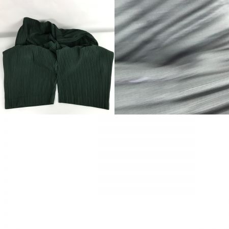 ISSEY MIYAKE イッセイミヤケ HOMME PLISSE × ISSEY MIYAKE オムプリッセ イッセイミヤケ プリーツパンツ サイズ2 HP01JF102 ダークグリーン