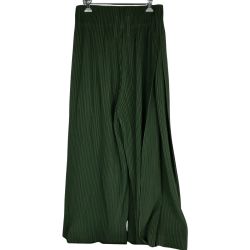 ■■ ISSEY MIYAKE イッセイミヤケ HOMME PLISSE × ISSEY MIYAKE オムプリッセ イッセイミヤケ プリーツパンツ サイズ2 HP13JF135 グリーン Bランク