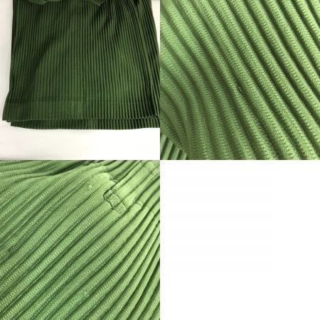  ISSEY MIYAKE イッセイミヤケ HOMME PLISSE × ISSEY MIYAKE オムプリッセ イッセイミヤケ プリーツパンツ サイズ2 HP13JF135 グリーン
