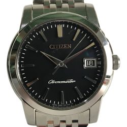 ■■ CITIZEN シチズン クロノマスター クォーツ 腕時計 箱・取説・コマ付 CTQ57-1202 ブラック Aランク