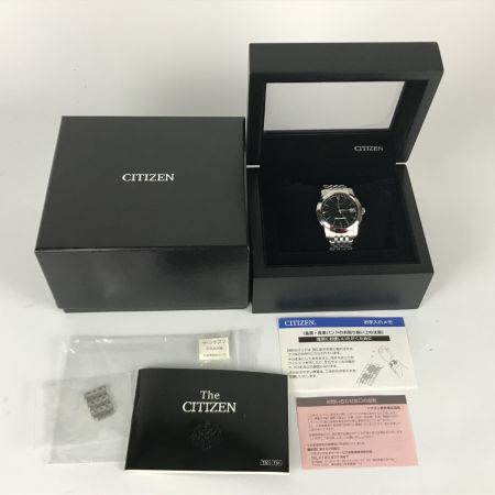  CITIZEN シチズン クロノマスター クォーツ 腕時計 箱・取説・コマ付 CTQ57-1202 ブラック