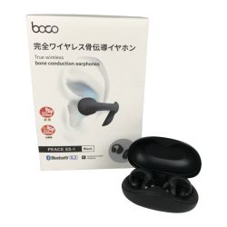 ■■ boco 骨伝導イヤホン ワイヤレスイヤホン peace ss-1 bluetooth対応 ブラック Bランク