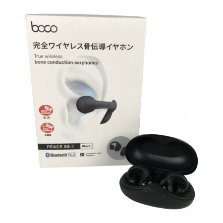  boco 骨伝導イヤホン ワイヤレスイヤホン peace ss-1 bluetooth対応 ブラック