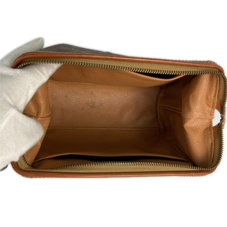  CELINE セリーヌ マカダム柄 アクセサリーポーチ オールドセリーヌ ブラウン