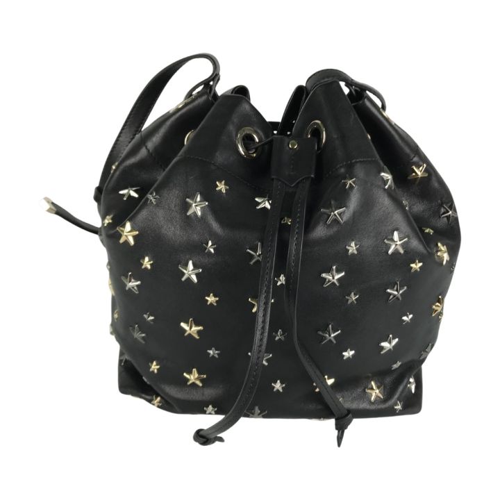 JIMMY CHOO ジミーチュウ スタースタッズ JUNOドローストリングバッグ