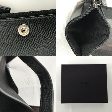 PRADA プラダ サフィアーノ 2つ折り財布 箱付 ブラック