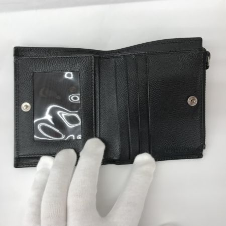  PRADA プラダ サフィアーノ 2つ折り財布 箱付 ブラック