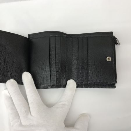  PRADA プラダ サフィアーノ 2つ折り財布 箱付 ブラック