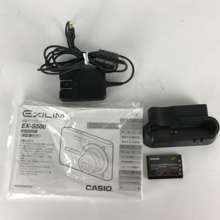  CASIO カシオ EXILIM エクシリム コンパクトデジタルカメラ 説明書・充電器・充電スタンド付属 EX-S500 シルバー