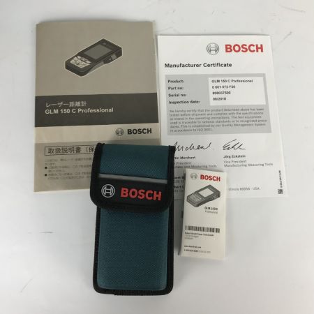  BOSCH ボッシュ データ転送レーザー距離計 コードレス式 乾電池式 GLM150C グリーン