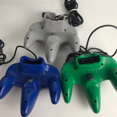  Nintendo 【動作品】ニンテンドー64 任天堂64  NUS-001 コントローラー3個振動パック・コントローラーパック付き