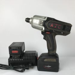 ■■ KTC ケーティーシー 9.0sqコードレスインパクトレンチセット 充電器・充電池2個付 18v JTAE981 グレー Cランク
