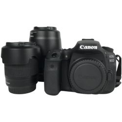 ■■ CANON キャノン デジタル一眼レフカメラ EOS 90D レンズ2個付 ZOOM LENS EF-S 55-250mm等 Aランク