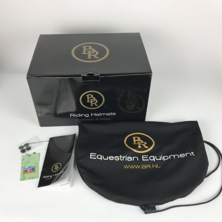   BR 乗馬ヘルメット Omega Painted ポロバイザー Lサイズ（58-60cm BRH98 ブラック×シルバー