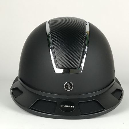   BR 乗馬ヘルメット Omega Painted ポロバイザー Lサイズ（58-60cm BRH98 ブラック×シルバー