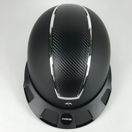   BR 乗馬ヘルメット Omega Painted ポロバイザー Lサイズ（58-60cm BRH98 ブラック×シルバー