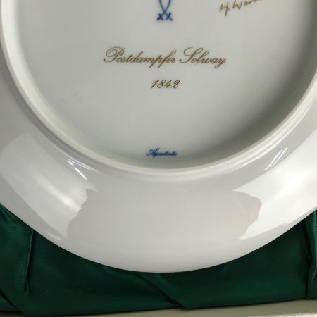  Meissen マイセン イヤープレート 郵便蒸気船 ソルヴェイ 2001年 箱付