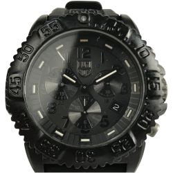 ■■ LUMINOX ルミノックス 腕時計 ラバーベルト クォーツ  3080 オールブラック 本体のみ Aランク