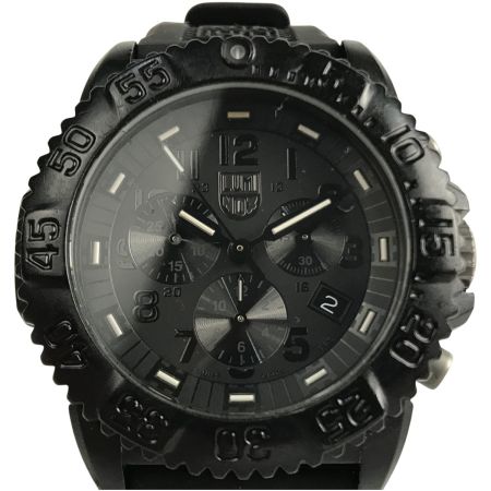  LUMINOX ルミノックス 腕時計 ラバーベルト クォーツ  3080 オールブラック 本体のみ