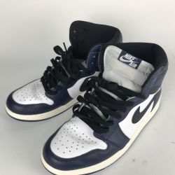■■ NIKE ナイキ エアジョーダン 27.5cm AIR JORDAN1 RETRO HI OG DZ5485-401 ネイビー×ブラック×ホワイト Bランク