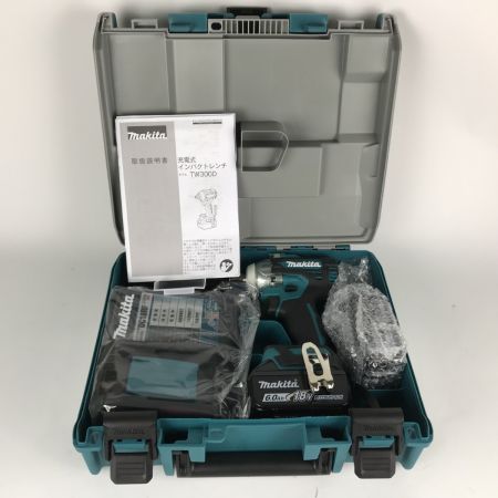  MAKITA マキタ コードレス式インパクトレンチ バッテリー2個・充電器付き TW300DRGX グリーン  未使用品