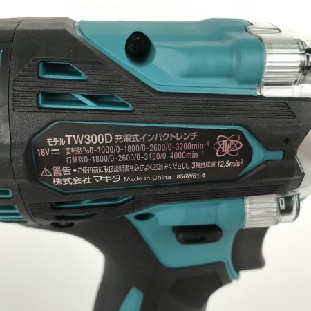  MAKITA マキタ コードレス式インパクトレンチ バッテリー2個・充電器付き TW300DRGX グリーン  未使用品
