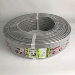 ■■ YAZAKI 電材 VVFケーブル 3芯×2.0mm×長さ100m 2025年01月製造 Nランク