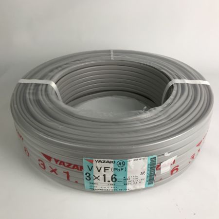  YAZAKI 電材 VVFケーブル 3芯×1.6mm×長さ100m 2024年01月製造