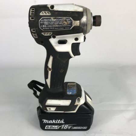  MAKITA マキタ インパクトドライバ 充電器・充電池2個・ケース付 コードレス 18v 6.0Ah TD171DRGX ホワイト