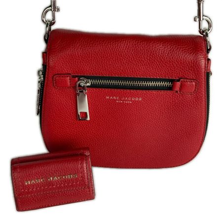  MARC JACOBS マークジェイコブス ショルダーバッグ・三つ折り財布セット M0015467/M0016973 レッド642