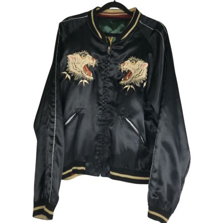  TAILOR東洋 スカジャン  [SIZE XL] 初期型 氷室京介 虎顔×CHEVY LOVER TT10495 ブラック