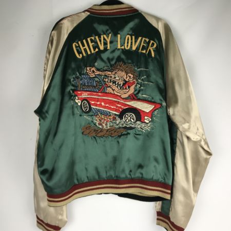  TAILOR東洋 スカジャン  [SIZE XL] 初期型 氷室京介 虎顔×CHEVY LOVER TT10495 ブラック