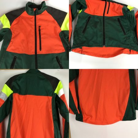  MAC GREEN リンタロウ チェーンソー作業用スーツ セットアップ Mサイズ MT541／MT517 グリーン×オレンジ