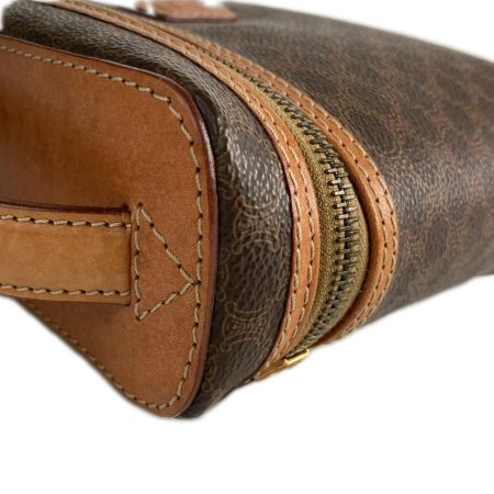  CELINE セリーヌ マカダム柄 バニティバッグ ヴィンテージセリーヌ オールドセリーヌ M92 ブラウン