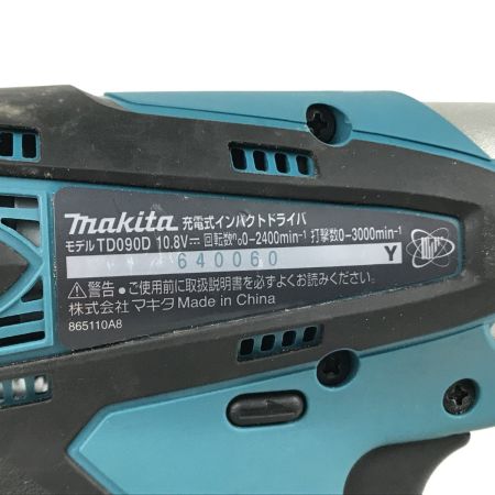  MAKITA マキタ インパクトドライバ  充電器・充電池1個・ケース付 10.8v 640060 TD090DWX ブルー
