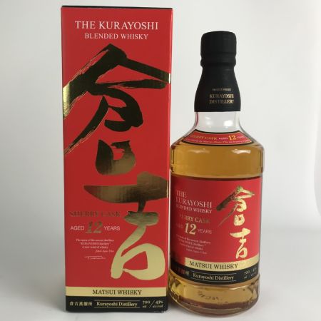 【北海道内限定発送】  倉吉 シェリーカスク 12年 マツイブレンデッドウィスキー 700ml 43度 未開栓