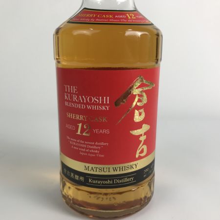 【北海道内限定発送】  倉吉 シェリーカスク 12年 マツイブレンデッドウィスキー 700ml 43度 未開栓