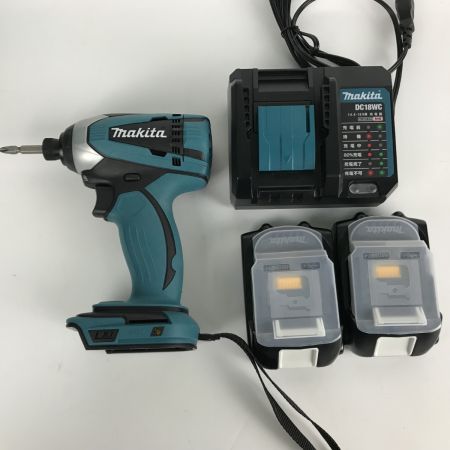  MAKITA マキタ コードレス式インパクトドライバー 充電器・充電池2個・ケース付 18v 1.5Ah TD146DX グリーン