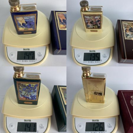  CAMUS カミュ コニャック4点 50ml ブック型 ミニボトル ゴッホ・アイリス・医師ガシェの肖像/ルノワール等 未開栓 未開栓