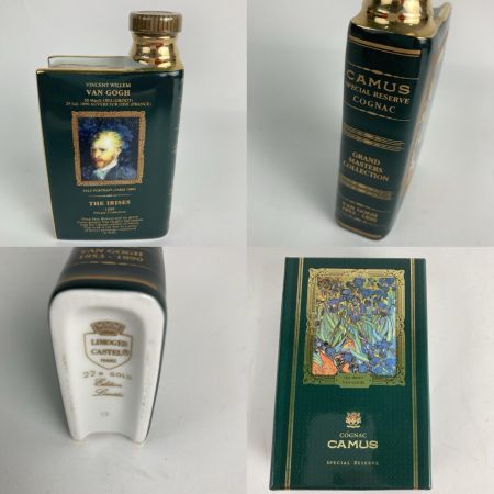  CAMUS カミュ コニャック4点 50ml ブック型 ミニボトル ゴッホ・アイリス・医師ガシェの肖像/ルノワール等 未開栓 未開栓