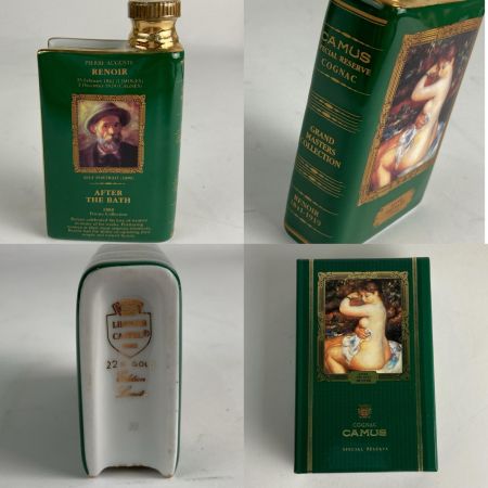  CAMUS カミュ コニャック4点 50ml ブック型 ミニボトル ルノワール・春の花束・浴後の女/ゴッホ・ひまわり等 未開栓 未開栓