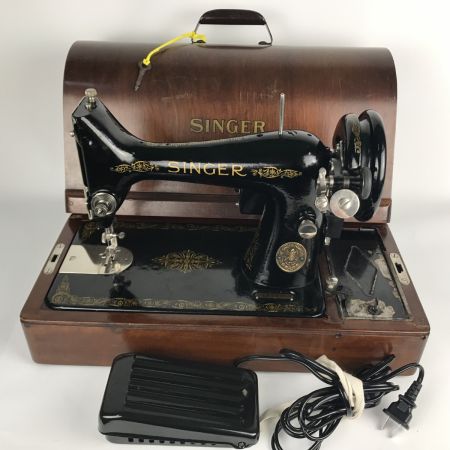  Singer シンガー 【アンティーク】ミシン シンガーモデル99 木箱入り 動作品