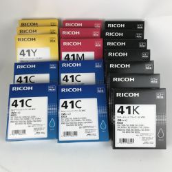 ■■ RICOH(リコー) 純正プリンターインクまとめ 41K/41C/41M/41Y ブラック シアン マゼンタ イエロー M Sランク