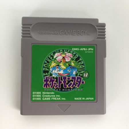  Nintendo(任天堂) ポケットモンスター 緑 ゲームボーイソフト グリーン 初代ポケモン 箱・取説・マップ付き 動作品